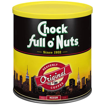 Chock Full o’Nuts Original Roast Ground Coffee, Medium Roast, 30.5 oz