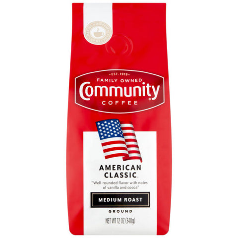 Community Coffee American Classic Medium Roast Ground Coffee, 12 oz