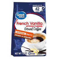 Great Value French Vanilla Medium Ground Coffee, 12 oz