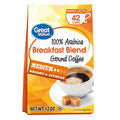Great Value 100% Arabica Breakfast Blend Medium Ground Coffee, 12 oz