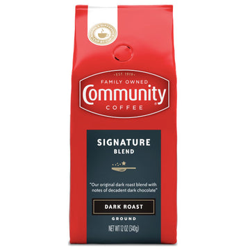 Community Coffee Signature Blend Dark Roast Coffee, 12 oz