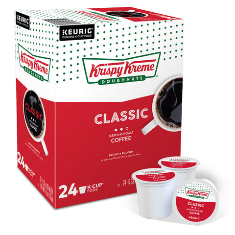 Krispy Kreme Classic K Cup Coffee Pods, Medium Roast, 24 Count