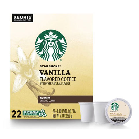 Starbucks Vanilla Light Roast, Keurig K Cup Coffee Pods, 22 Count