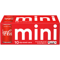 Coca-Cola Mini Soda Pop Soft Drink, 7.5 fl oz, 6 Pack Cans 