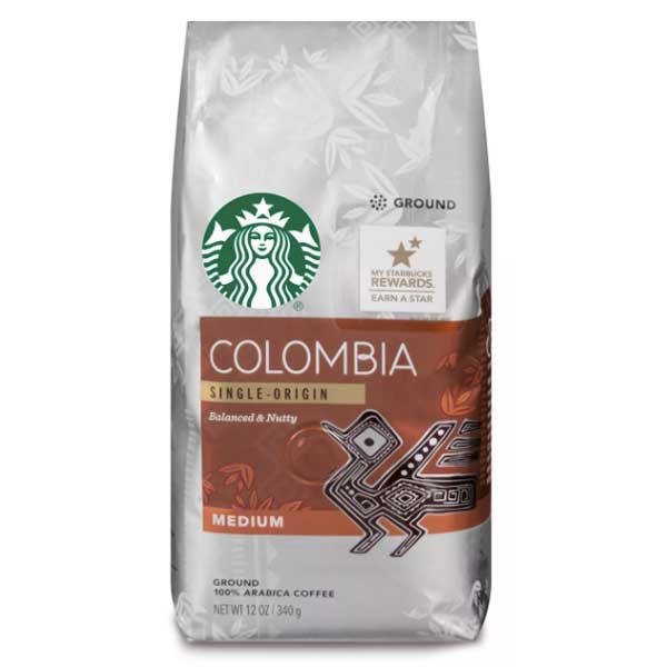 Starbucks Colombia Medium Roast Ground Coffee, 12 oz - Water Butlers
