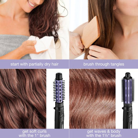 Conair Volume 2 in 1 Hot Air Brush: Curling Brush & Bristle Brush - Water Butlers