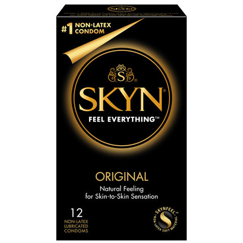 SKYN Original Lubricated Non Latex Condoms, 12 Count