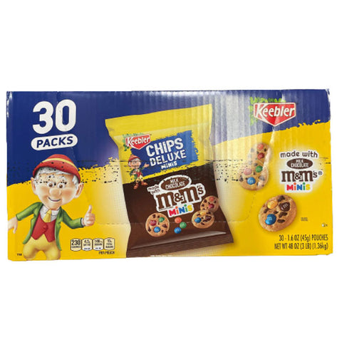 Keebler Chips Deluxe Mini M&M's Cookies, 30 Count