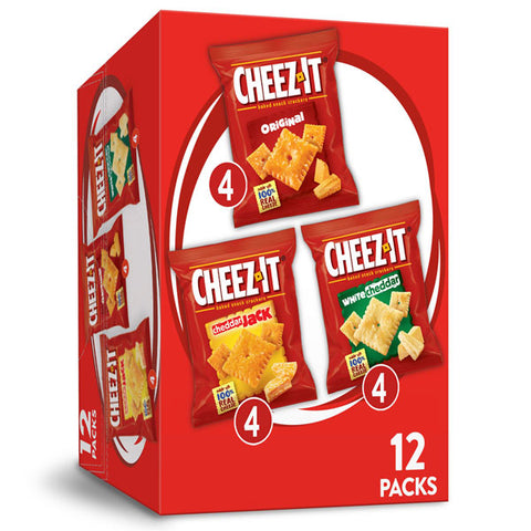 Cheez-It Variety Crackers, 3 Flavors, Baked Snacks, 12 Count