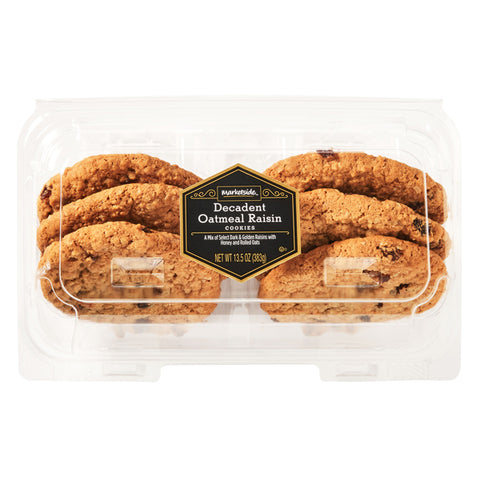 Marketside Decadent Oatmeal Raisin Cookies, 13.5 oz, 6 Count