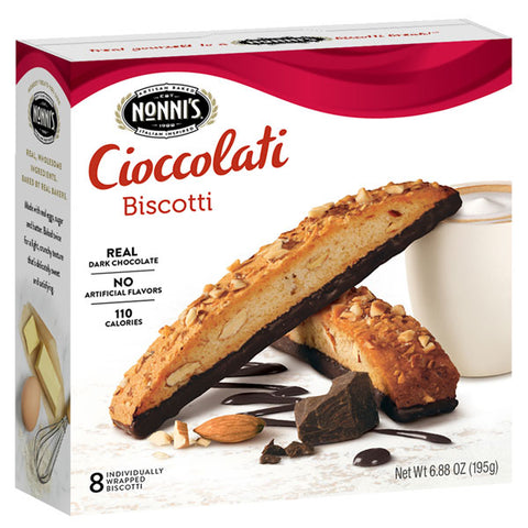 Nonni's Cioccolati Dark Chocolate Biscotti, 6.8 Oz., 8 Count