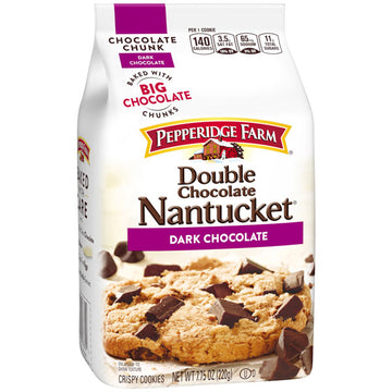 Pepperidge Farm Nantucket Crispy Double Chocolate Chunk Cookies, 7.75 oz.