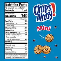 Nabisco Chips Ahoy! Mini Chocolate Chip Cookies, 1 Oz., 12 Count