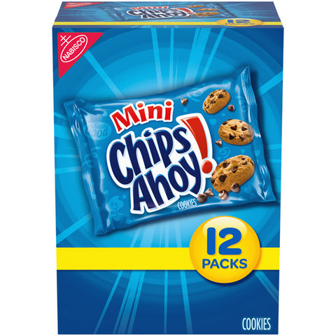 Nabisco Chips Ahoy! Mini Chocolate Chip Cookies, 1 Oz., 12 Count