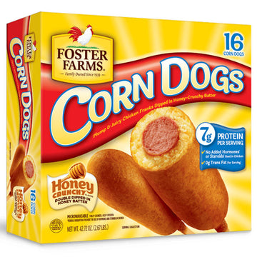 Foster Farms Honey Crunchy Flavor Corn Dogs, 16 Ct