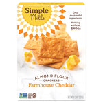 Simple Mills Almond Flour Crackers, Farmhouse Cheddar, Gluten Free, 4.25 oz