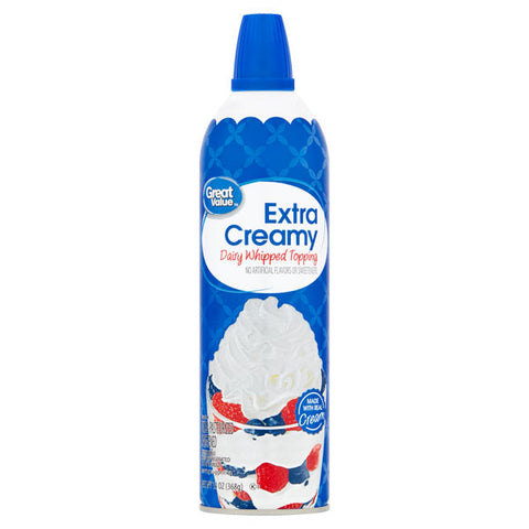 Great Value Extra Creamy Dairy Whipped Topping, 13 oz