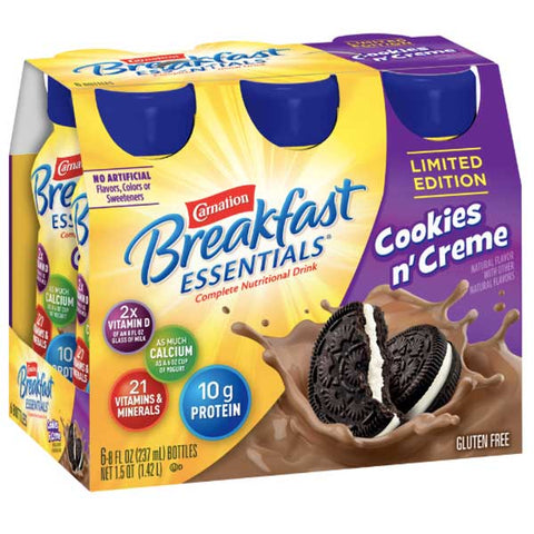 Carnation Breakfast Essentials Cookies n' Creme 8 oz. 6 Ct - Water Butlers