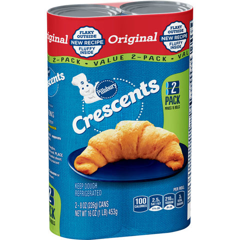 Pillsbury Crescent Rolls Original, 16 Rolls, 2 pack