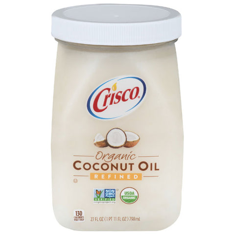 Crisco Organic Refined Coconut Oil, 27 fl oz - Water Butlers