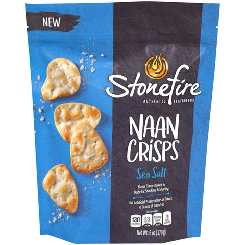 Stonefire Authentic Flatbreads Sea Salt Naan Crisps 6 oz.