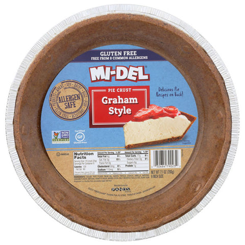 Mi-Del Gluten Free Graham Style Pie Crust, 9 Inch Size