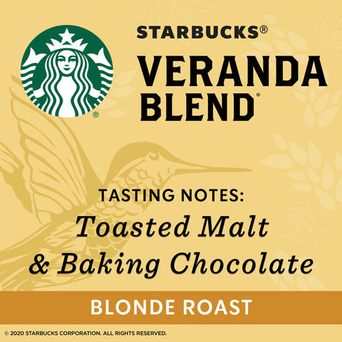 Blonde Roast Coffee Starbucks Veranda Blend K Cups Starbucks