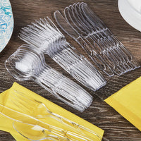 Assorted Clear Cutlery, Silverware, 192 Ct
