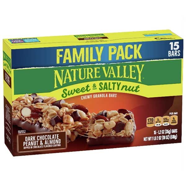Nature Valley Dark Chocolate Peanut & Almond Granola Bars 15 Ct - Water Butlers