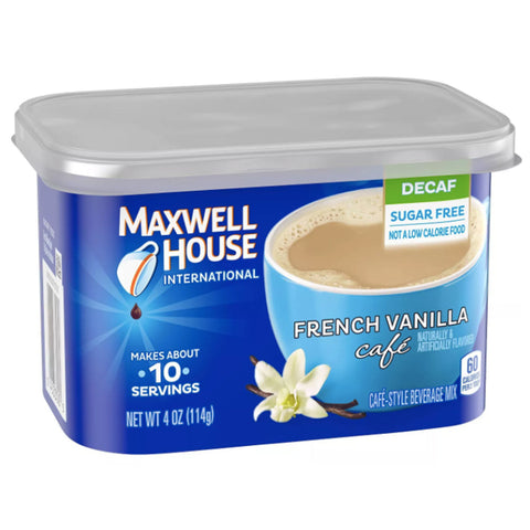 Maxwell House Vanilla French Vanilla Decaf Cafe Mix Coffee, 4oz - Water Butlers