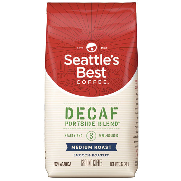 Seattle's Best Coffee Decaf Portside Blend, Medium Roast, Ground Coffee, 12 oz