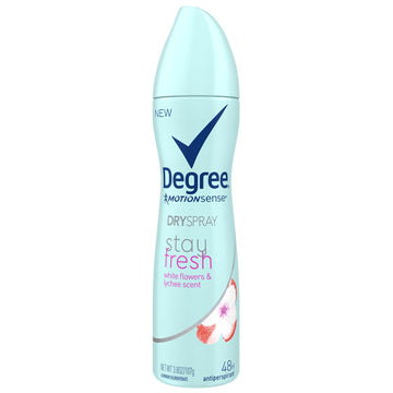 Degree Women Antiperspirant Deodorant Dry Spray White Flowers & Lychee 3.8 oz