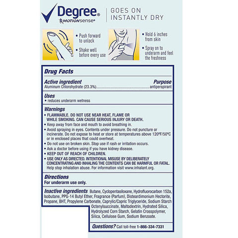 Degree Women Antiperspirant Deodorant Dry Spray Sexy Intrigue 3.8 oz