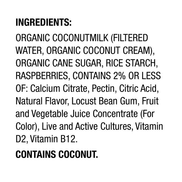 So Delicious Dairy Free Raspberry Coconutmilk Yogurt, 5.3 Oz