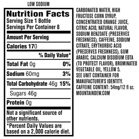 Mountain Dew Soda, 12 oz Bottles, 8 Count