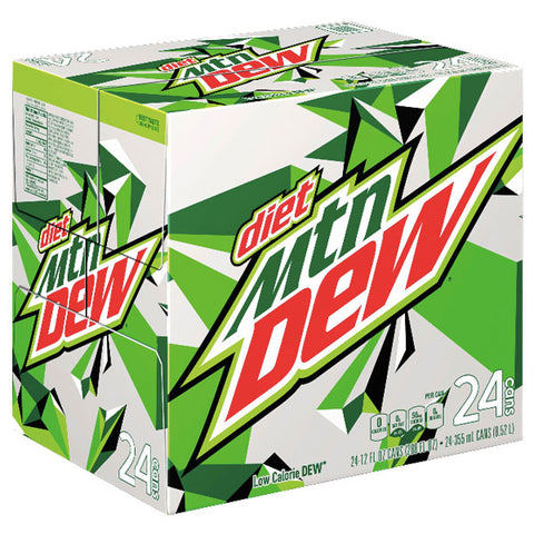 Diet Mountain Dew 12fl oz, 24 Count - Water Butlers