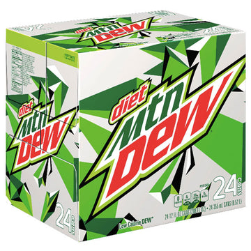 Diet Mountain Dew Soda 12 fl oz, 24 Count