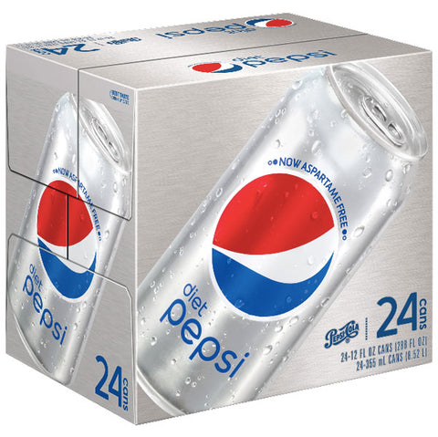 Diet Pepsi 12 fl oz, 24 Pack - Water Butlers