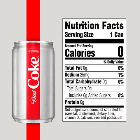 Coca Cola Diet Coke Mini Soda Soft Drink, 7.5 fl oz, 10 Pack