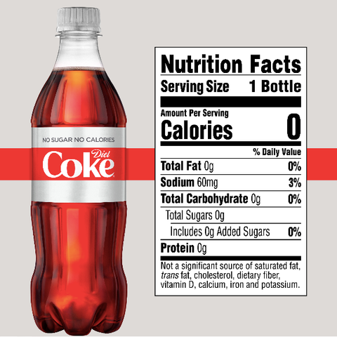 Diet Coca Cola, 16.9 Fl Oz Coke, 6 Count - Water Butlers