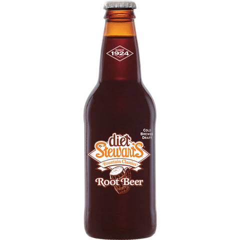 Stewart's Diet Fountain Classics Original Root Beer, 12 Fl. Oz., 4 Ct