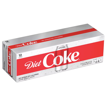 Diet Coca-Cola 12 fl oz Coke Soda, 12 Pack