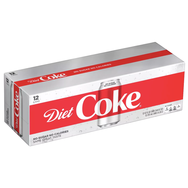 Diet Coca-Cola 12 fl oz Coke, 12 Pack - Water Butlers