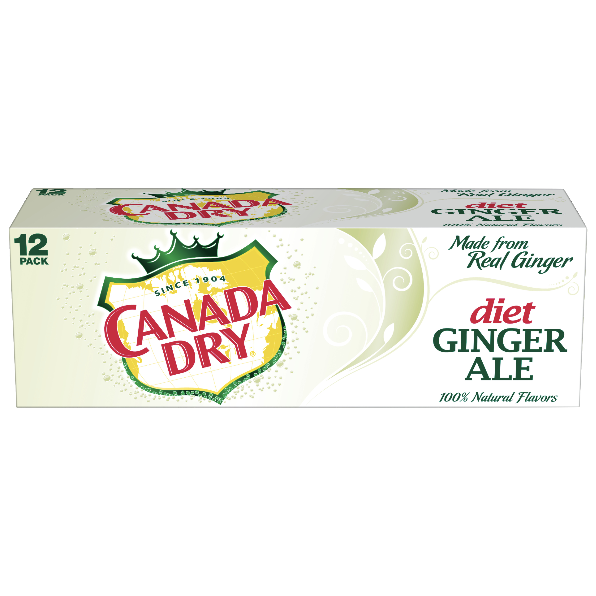 Canada Dry Diet Ginger Ale, 12 Count - Water Butlers