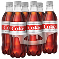 Diet Coca Cola Soda, 16.9 Fl Oz Coke, 6 Count