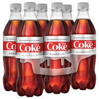 Diet Coca Cola, 16.9 Fl Oz Coke, 6 Count - Water Butlers