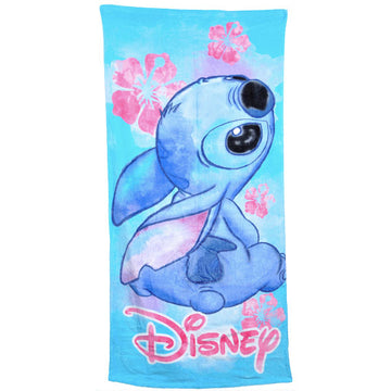 Disney Stitch Floral Bath and Beach Towel