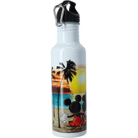 Disney Mickey & Minnie Mouse Sunset Aluminum Water Bottle with Carabiner Hook