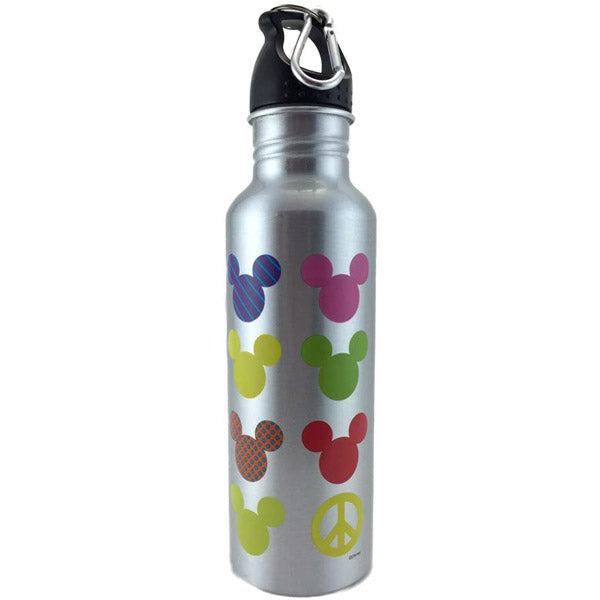 Disney Water Bottle With Clip - Stainless Steel Mickey Mouse