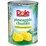 Dole Pineapple Chunks in 100% Pineapple Juice, Canned, 20oz